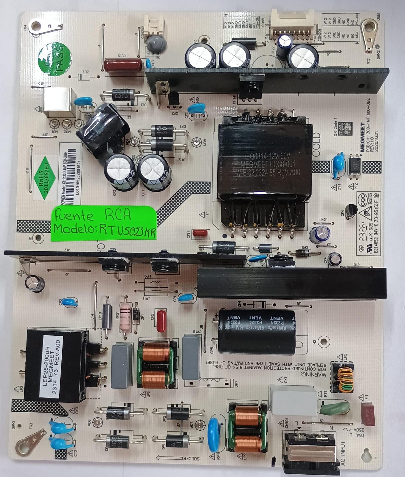 FUENTE RCA RTV5023KR